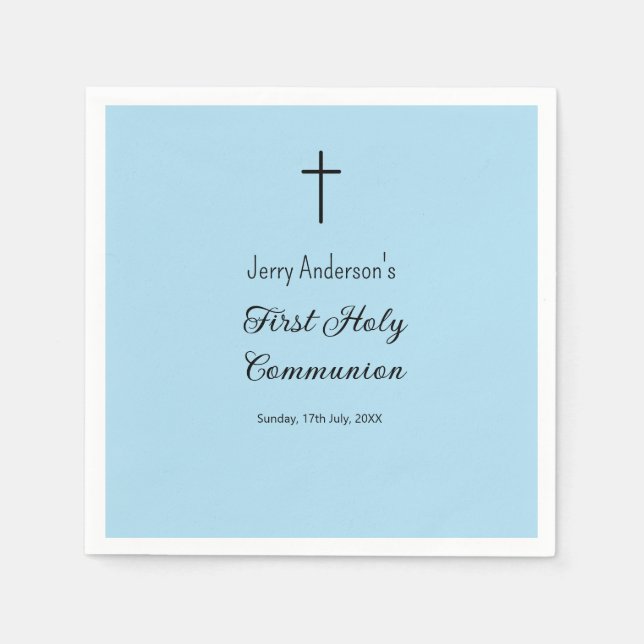 Catholic first holy communion simple QR minimal Napkins (Front)