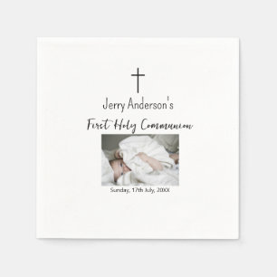 Catholic first holy communion simple QR minimal Napkins