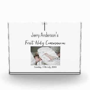 Catholic first holy communion simple QR minimal Photo Block