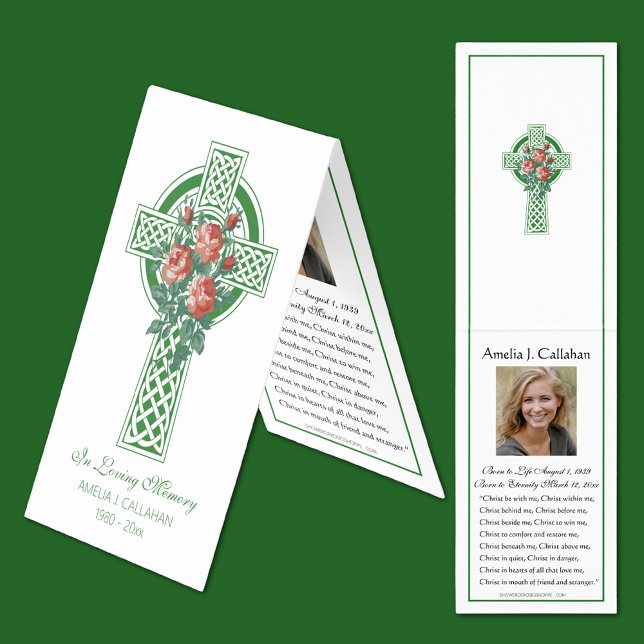 Catholic Funeral Irish Roses Prayer Card (Creator Uploaded)