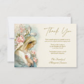 Catholic Funeral Memorial Blessed Virgin Mary Thank You Card 