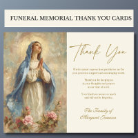 Catholic Funeral Memorial Blessed Virgin Mary 