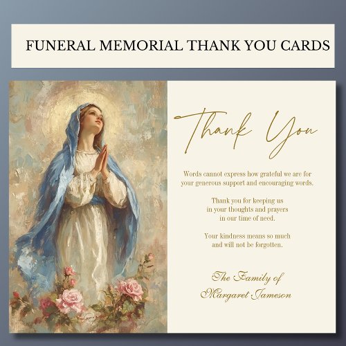 Catholic Funeral Memorial Blessed Virgin Mary 
