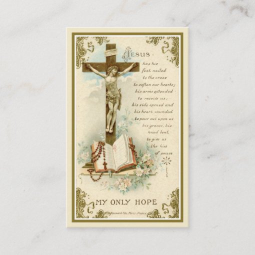 Catholic Funeral Memorial Crucifix Holy Card Zazzle