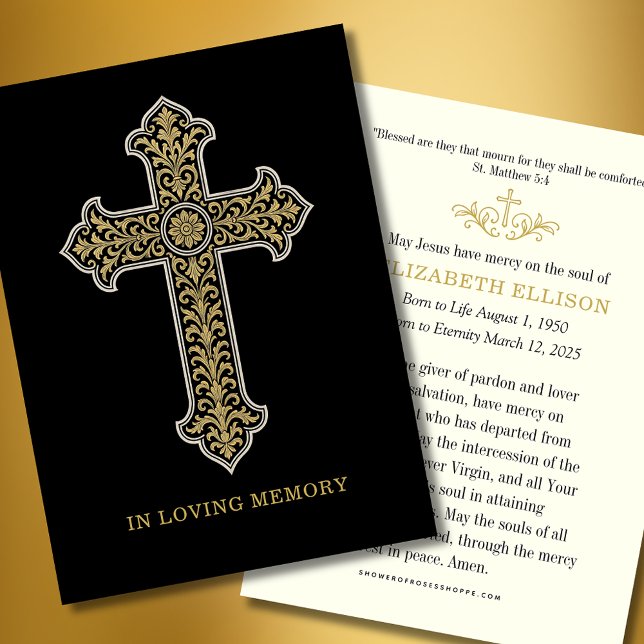 Catholic Funeral Memorial | Gold Cross Prayer (Creator Uploaded)