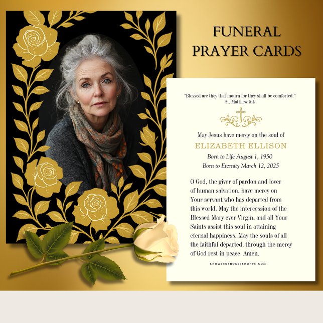 Catholic Funeral Memorial | Gold Roses Prayer (Creator Uploaded)