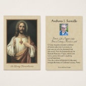 Catholic Funeral Memorial Prayer Holy Card (Front & Back)