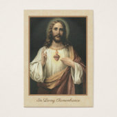 Catholic Funeral Memorial Prayer Holy Card (Front)
