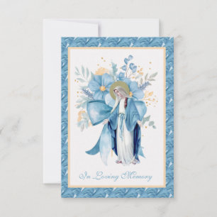 Catholic Funeral Memorial Prayer Holy Card