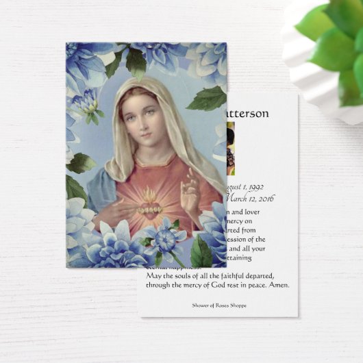 Catholic Funeral Memorial Prayer Holy Card (Desk)
