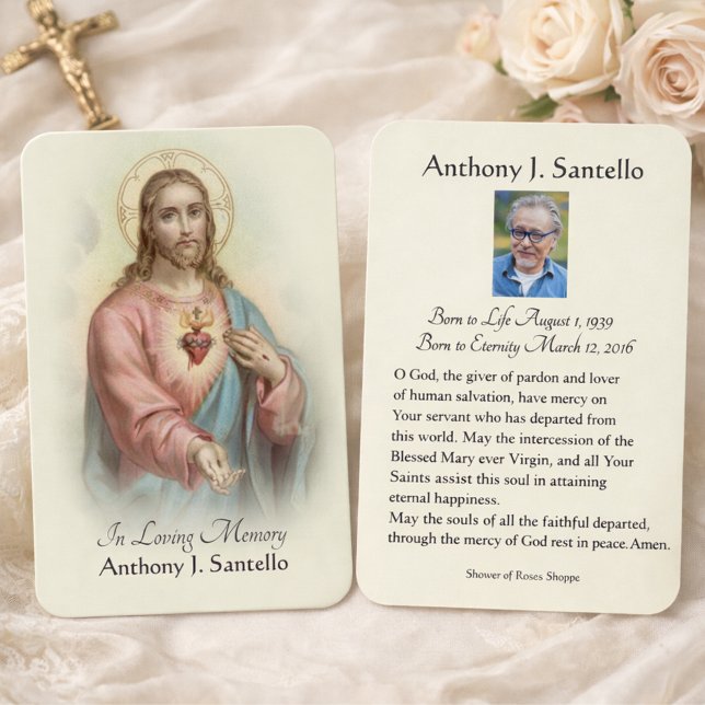 Catholic Funeral Memorial Prayer Holy Card (Creator Uploaded)