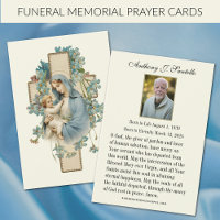 Catholic Funeral Memorial Prayer Holy Card