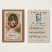 Catholic Funeral Memorial Prayer Holy Card (Front & Back)