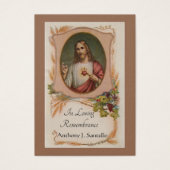 Catholic Funeral Memorial Prayer Holy Card (Front)