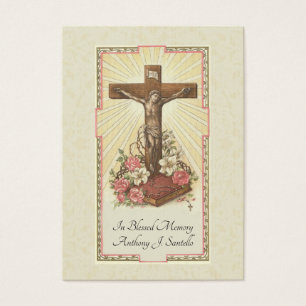 Catholic Funeral Memorial Prayer Holy Card
