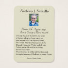 Catholic Funeral Memorial Prayer Holy Card