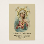 Catholic Funeral Memorial Prayer Holy Cards (Front)