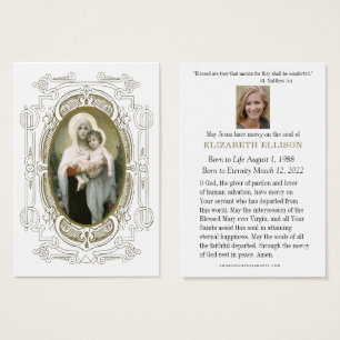 Catholic Funeral Memorial Virgin Mary Jesus,