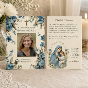 Catholic Funeral Photo Memorial Prayer Announcement