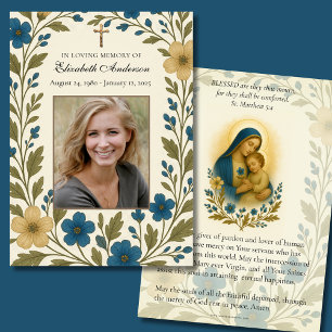 Catholic Funeral Photo Memorial Prayer Announcement
