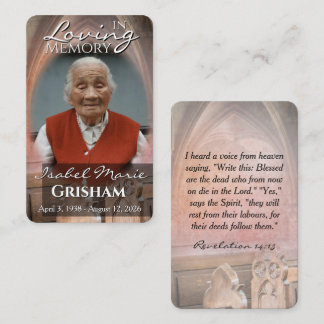 Catholic Funeral Prayer Card