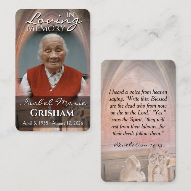Catholic Funeral Prayer Card (Front/Back)