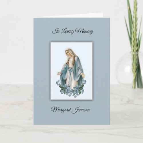 Catholic Funeral Prayer Memorial Card