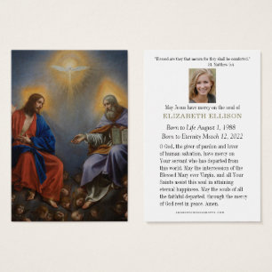 Catholic Funeral Prayer Memorial Prayer Card