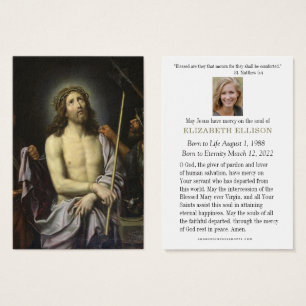 Catholic Funeral Prayer Memorial Prayer Card