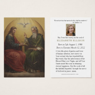 Catholic Funeral Prayer Memorial Prayer Card