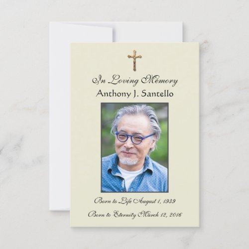 Catholic Funeral Service Jesus Prayer Card