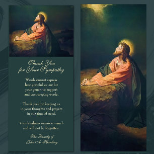 Catholic Funeral Sympathy Agony in Garden Card
