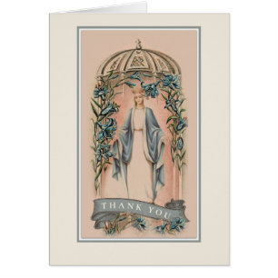 Catholic Funeral Sympathy Holy Card Thank You