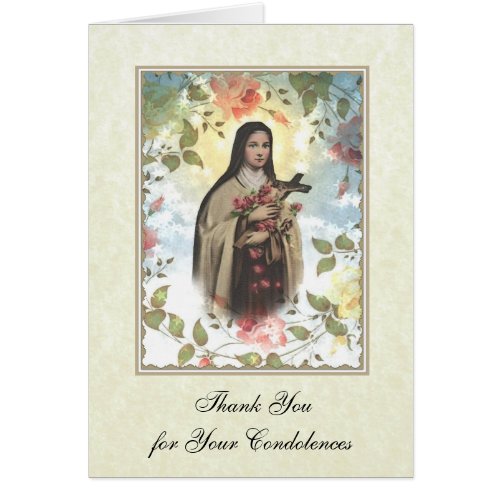 Catholic Funeral Sympathy Holy Card Thank You