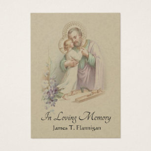 Catholic Funeral Sympathy Joseph Prayer Holy Card
