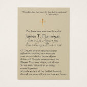 Catholic Funeral Sympathy Joseph Prayer Holy Card (Back)