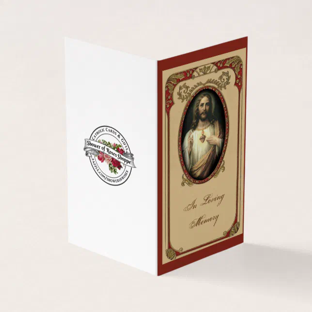 Catholic Funeral Sympathy Prayer Holy Card | Zazzle