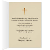 Catholic Funeral Thank You Condolence Sympathy (Inside (Right))