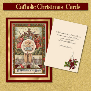 Catholic German Jesus Christmas Angels Host Cards