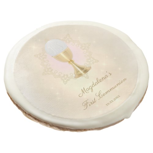 catholic girl first communion sugar cookie