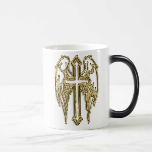 catholic_gold cross white magic mug