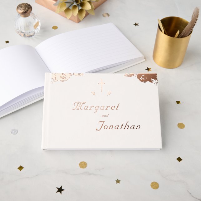 Catholic Grace  Foil Guest Book (Front Open)