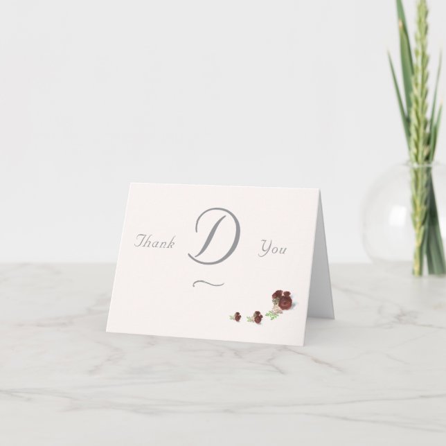 Catholic Grace Wedding Letterpress Thank You Card (Front)