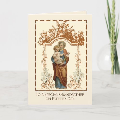 Catholic Grandfather St Joseph Religious Fathers Card