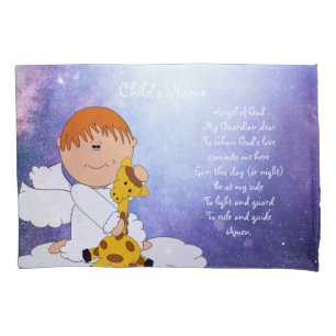 Catholic Guardian Angel Bedtime Prayer Named Pillowcase