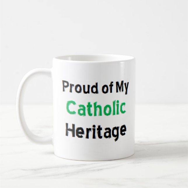 catholic heritage coffee mug (Left)