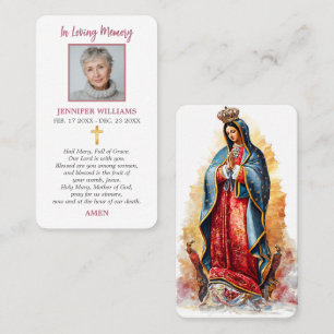 Catholic Holy Card Our Lady of Guadalupe Holy Mary