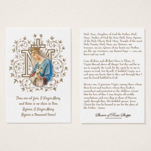 Catholic Holy Card Virgin Mary Religious Prayer