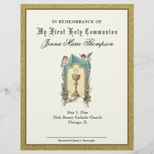 Catholic Holy Communion Remembrance Certificate