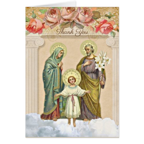 Catholic Holy Family Funeral Condolence Thank You